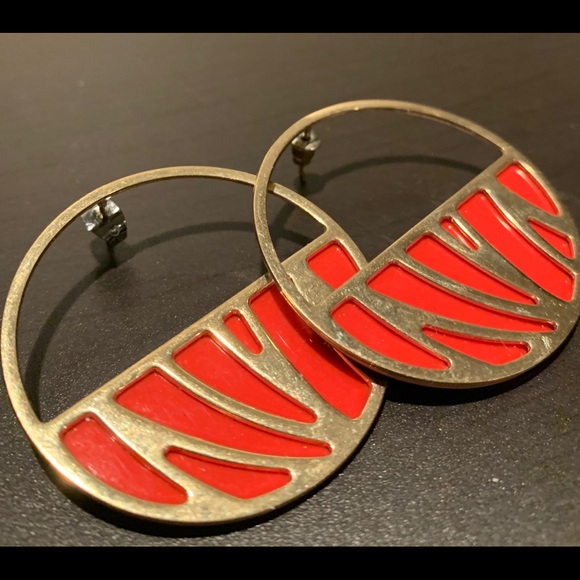 Perroquet Hoop Earrings, Reversible Leather, comes with its own pouch. Full set! - Picture 3 of 6